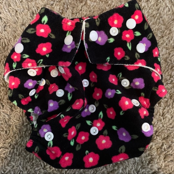 Kawaii Green Baby Organic Bamboo Cloth Diaper - Picture 1 of 6